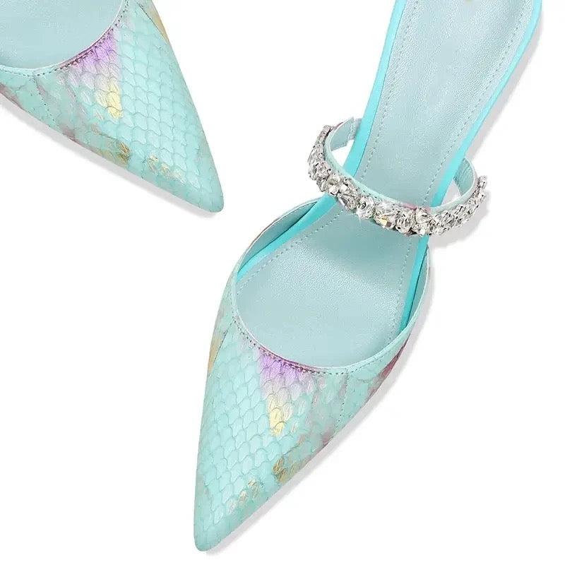 Laila rhinestone heels REBECATHELABEL