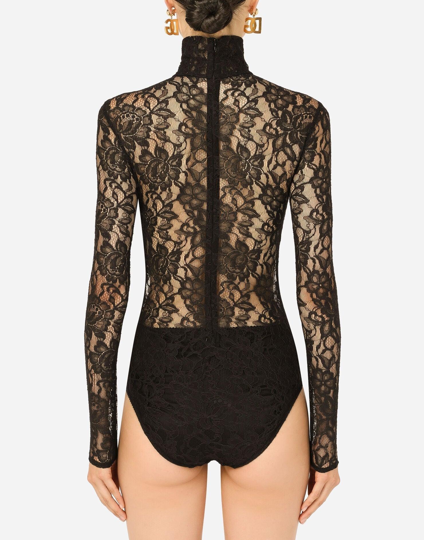 Lili Mesh Splicing Lace BodySuit REBECATHELABEL