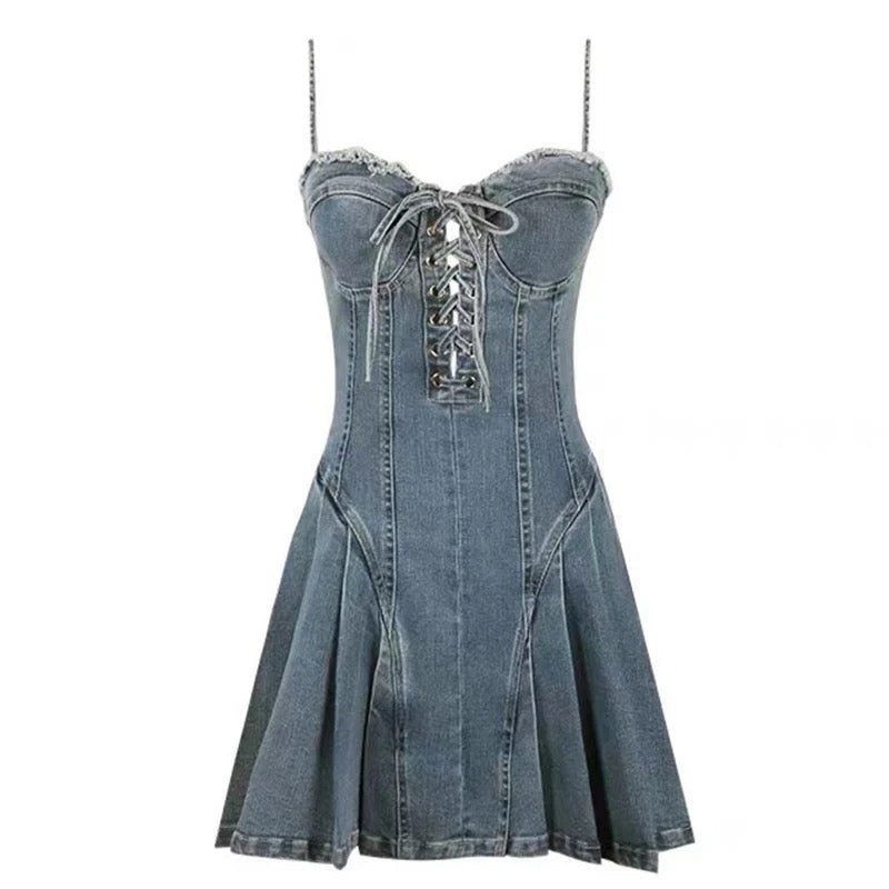 Lolo denim dress REBECATHELABEL