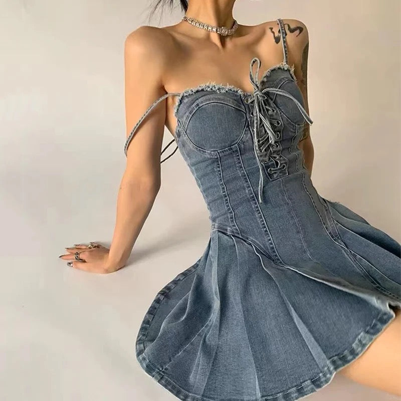 Lolo denim dress REBECATHELABEL