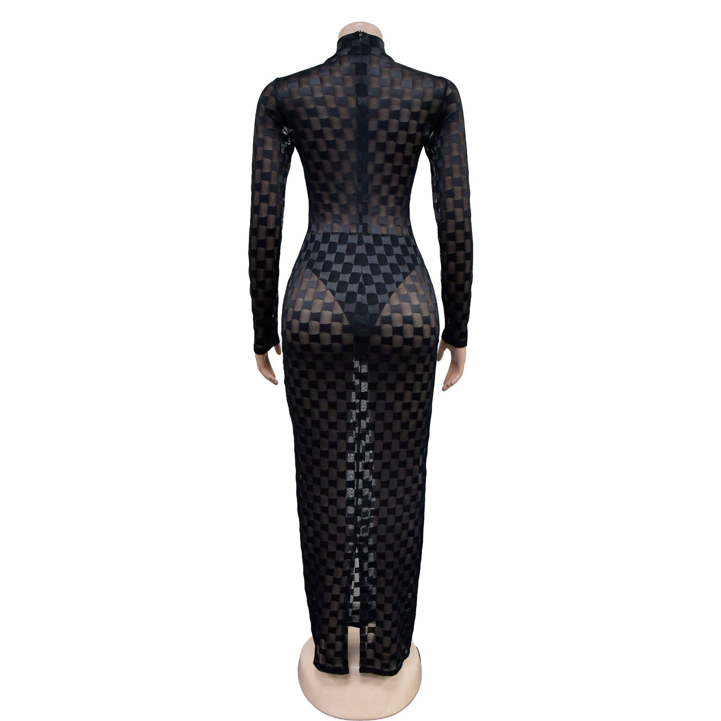 Long Sleeve Sexy Slim Fit Maxi Dress REBECATHELABEL