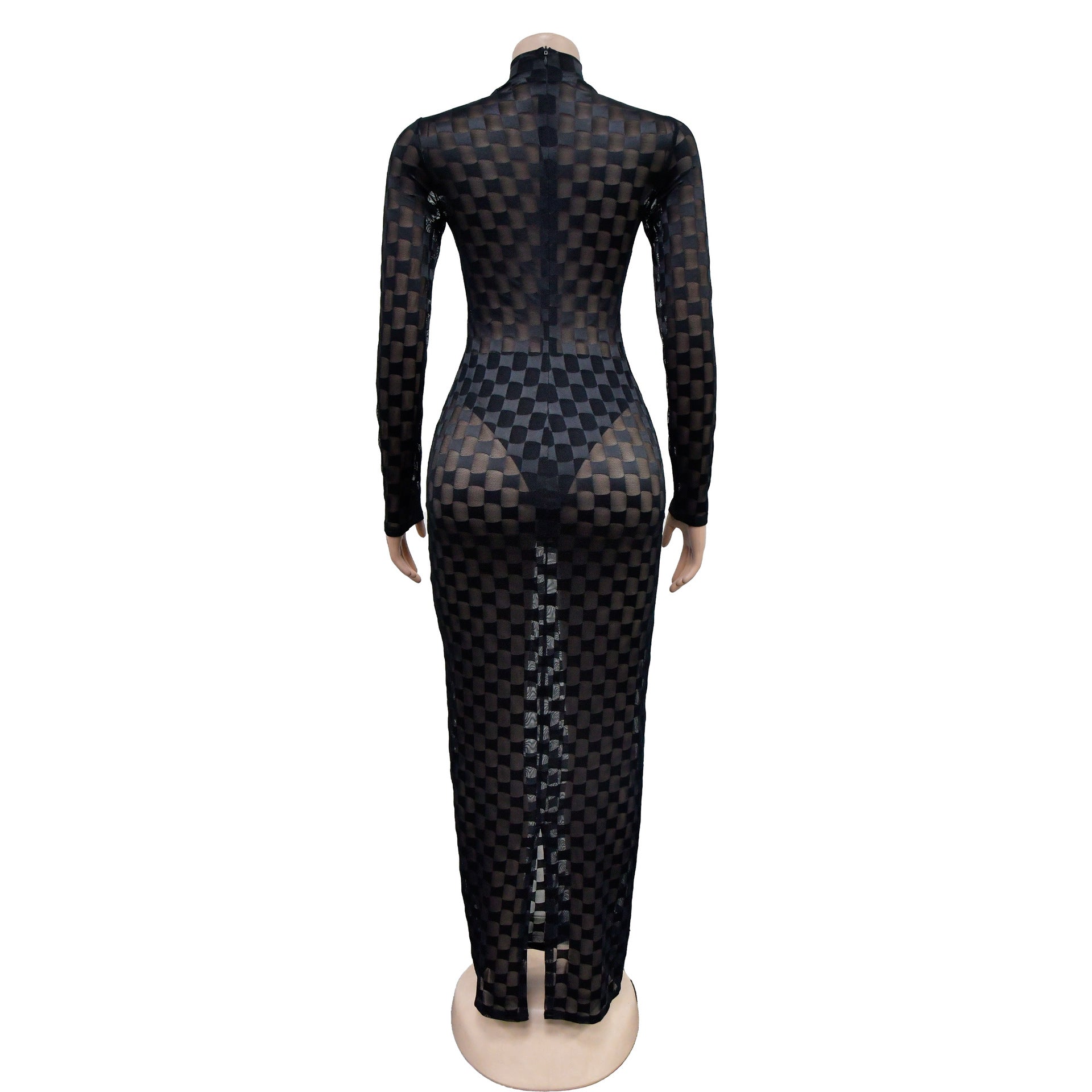 Long Sleeve Sexy Slim Fit Maxi Dress REBECATHELABEL