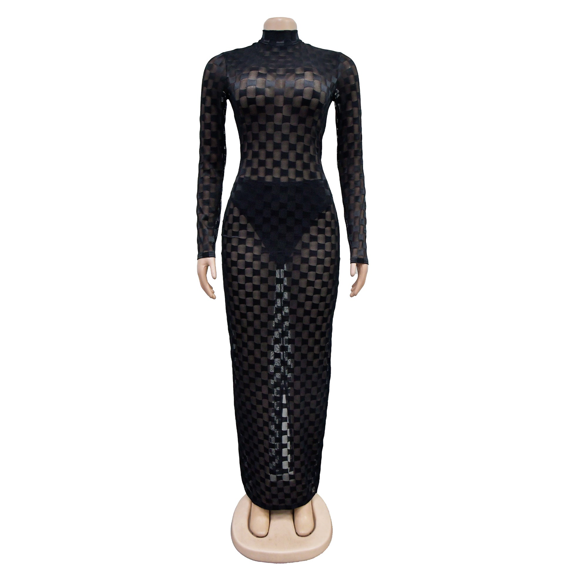 Long Sleeve Sexy Slim Fit Maxi Dress REBECATHELABEL