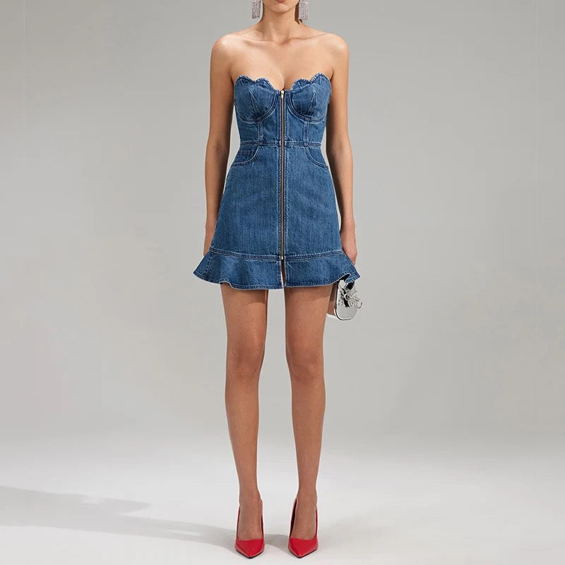 Lulu denim dress REBECATHELABEL