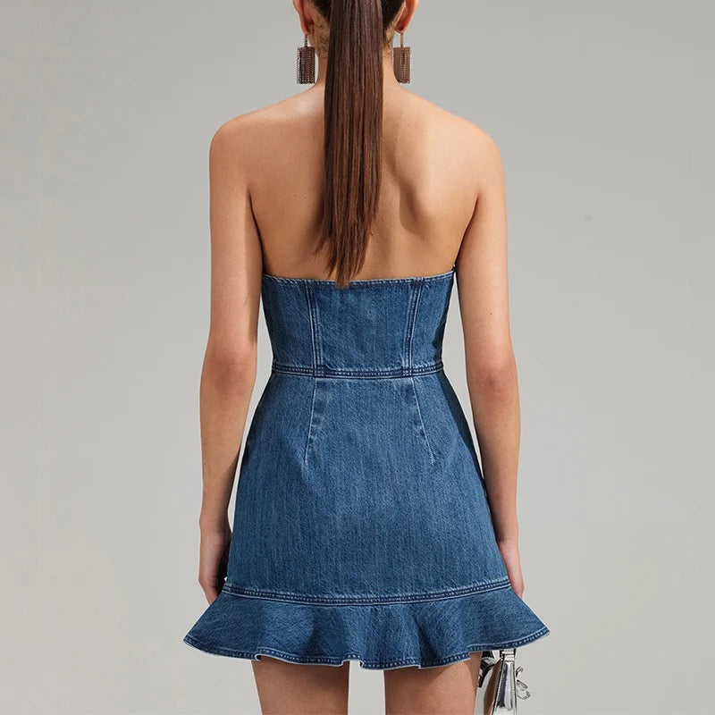 Lulu denim dress REBECATHELABEL