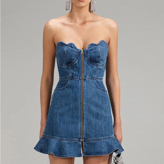 Lulu denim dress REBECATHELABEL