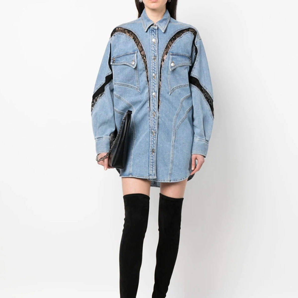 Lulu denim shirt REBECATHELABEL