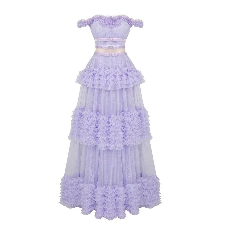 Meisha lavender skirt set REBECATHELABEL