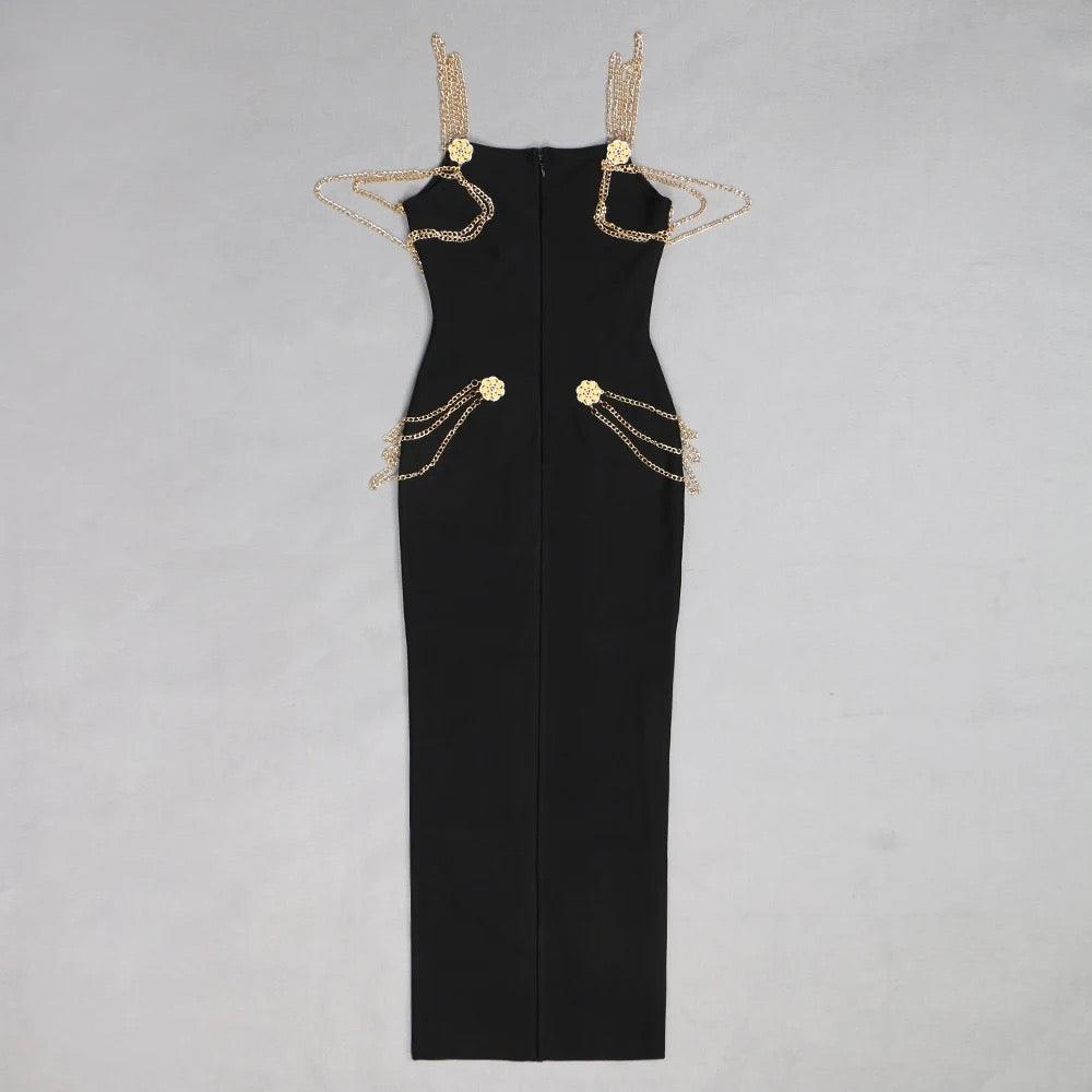 Metal Embellishment Maxi Dress REBECATHELABEL