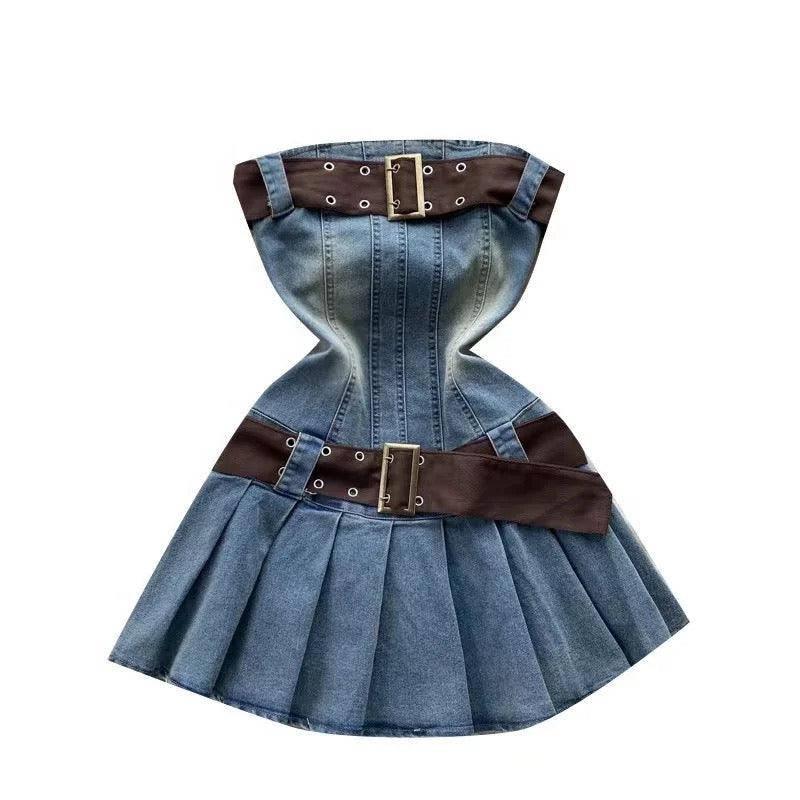 Milan Strapless Belted Mini Dress REBECATHELABEL