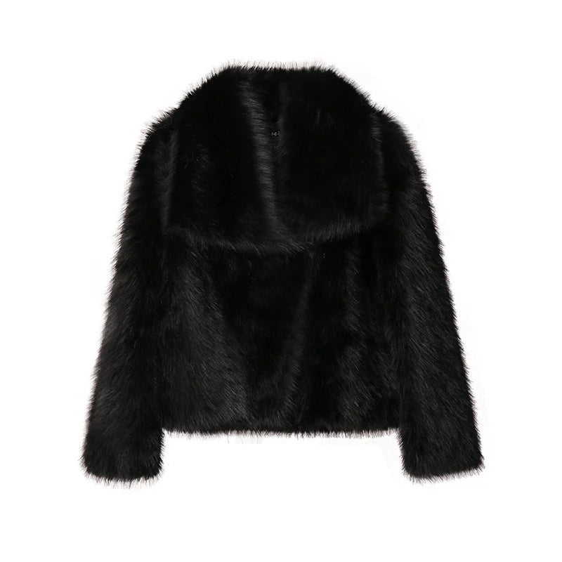 Fur Large Collared Artificial Fur Coat Short Fox Fur Fur Coat