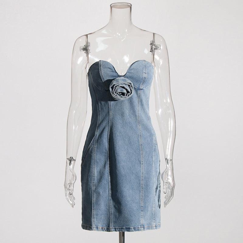 Ola denim dress REBECATHELABEL