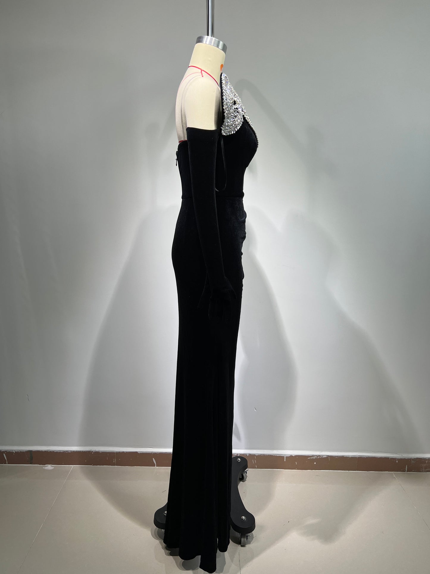 Princess floor length velvet dress REBECATHELABEL