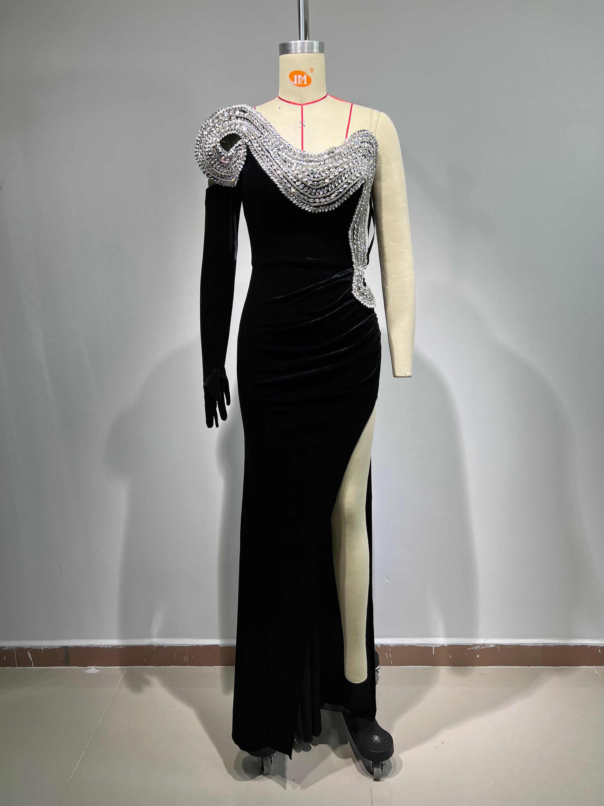 Princess floor length velvet dress REBECATHELABEL