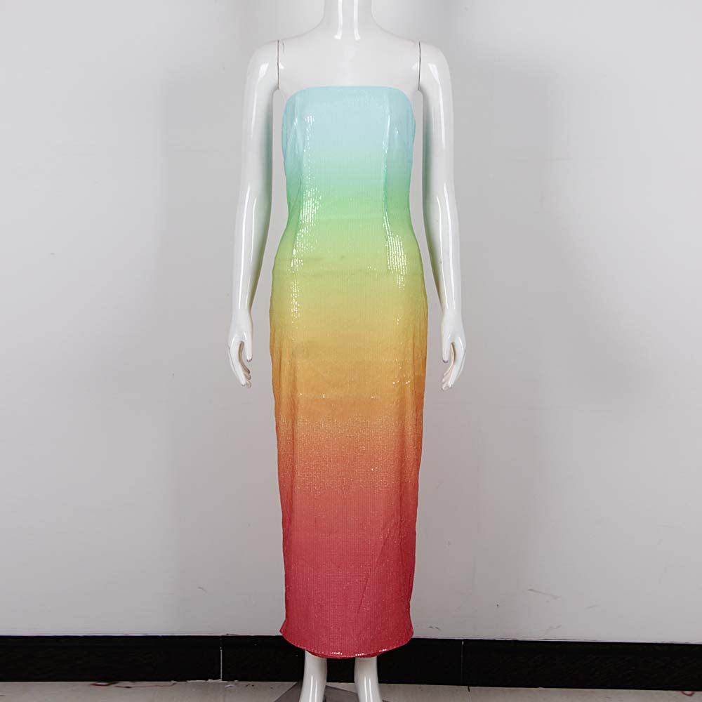 Rainbow midi dress REBECATHELABEL