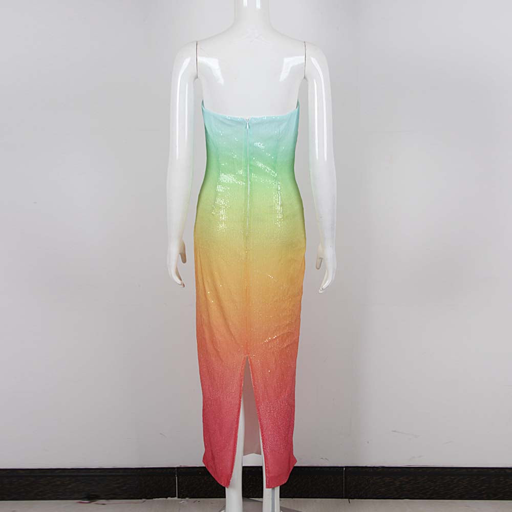 Rainbow midi dress REBECATHELABEL