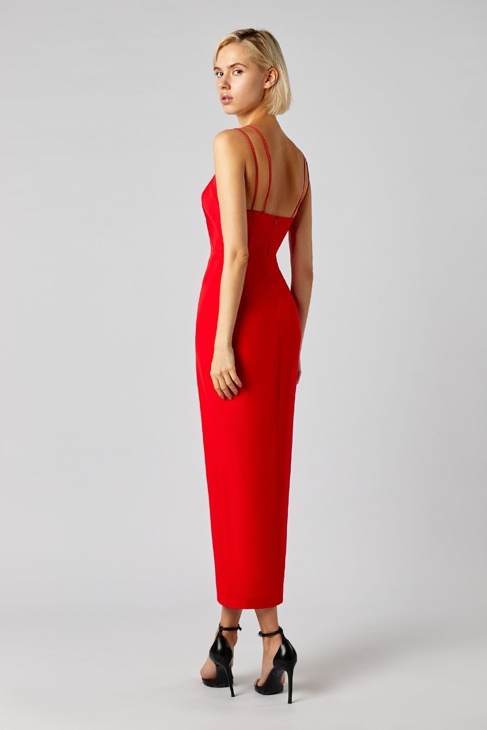 Riri cut out halter midi dress REBECATHELABEL