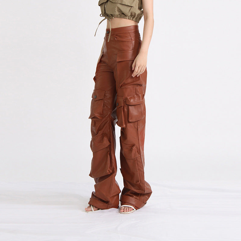 Rosy leather pants REBECATHELABEL