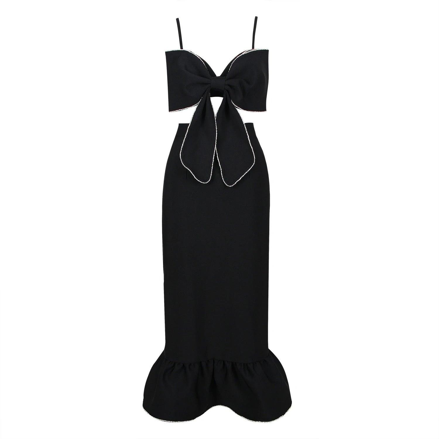 Sexy bow tie midi dress REBECATHELABEL