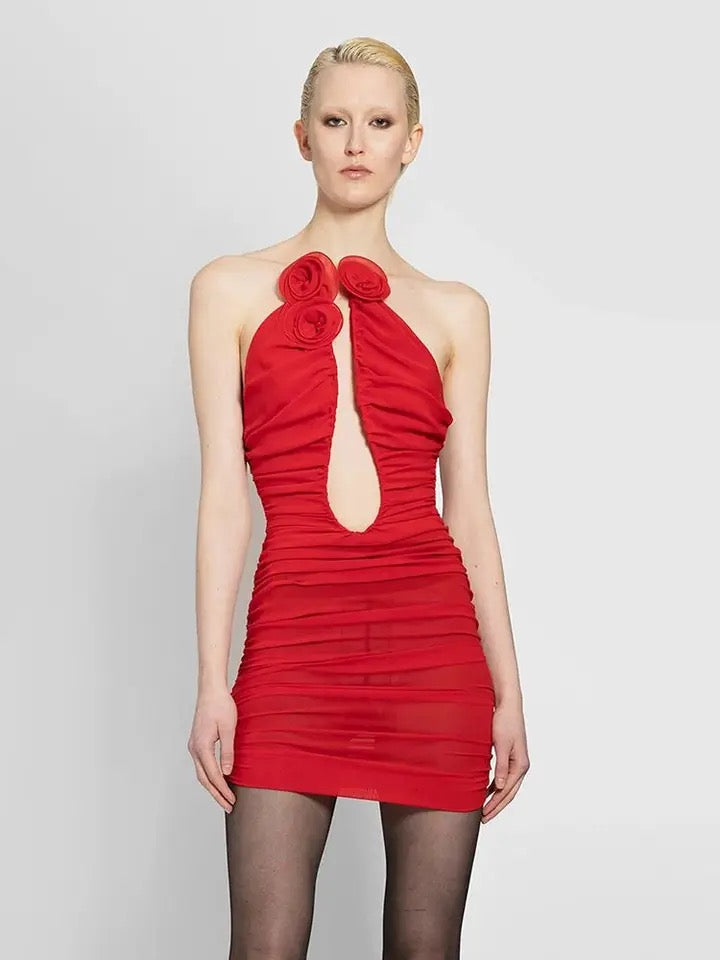 Strapless Deep V-neck Sexy dress REBECATHELABEL