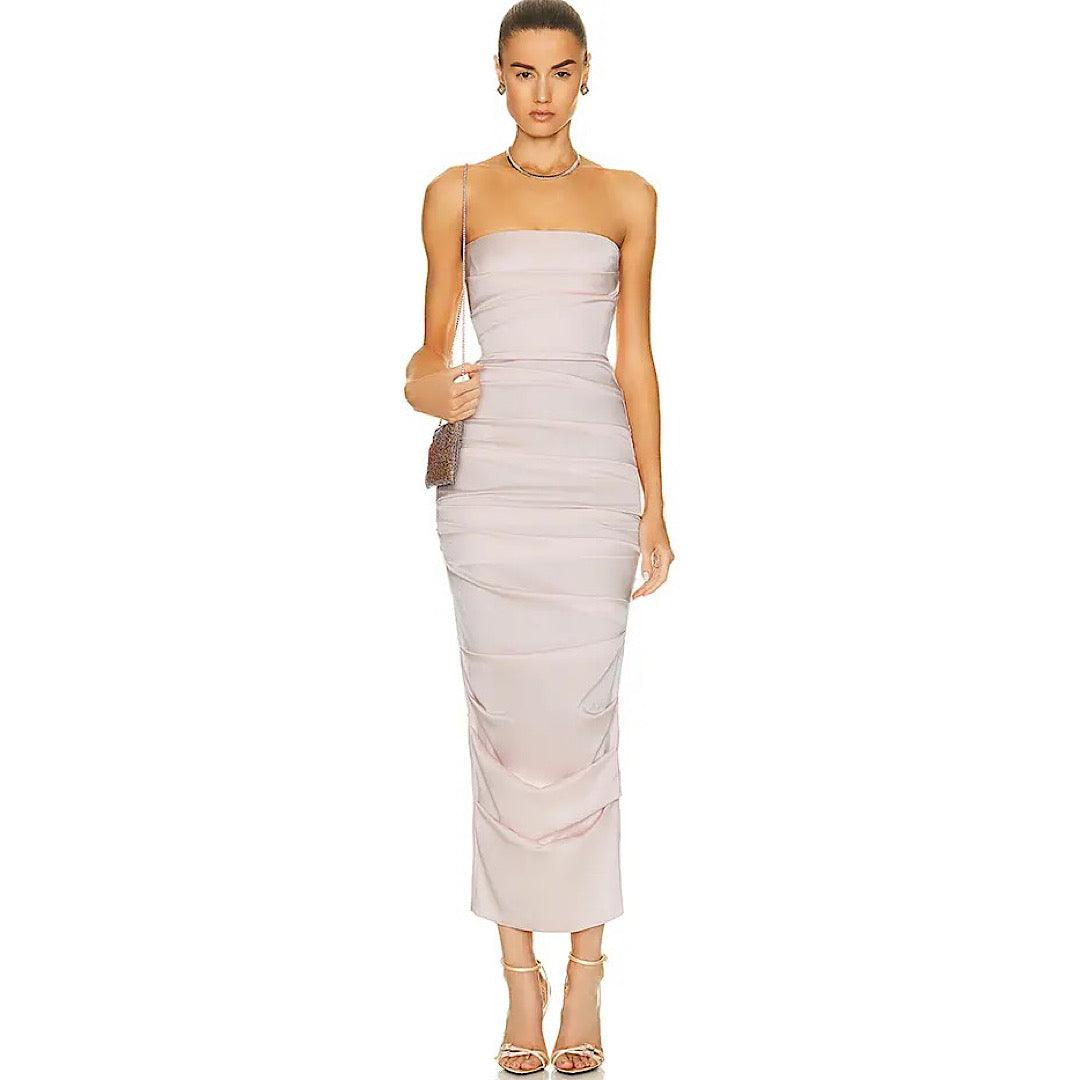 Strapless Draped Long Dresses Classy dress REBECATHELABEL