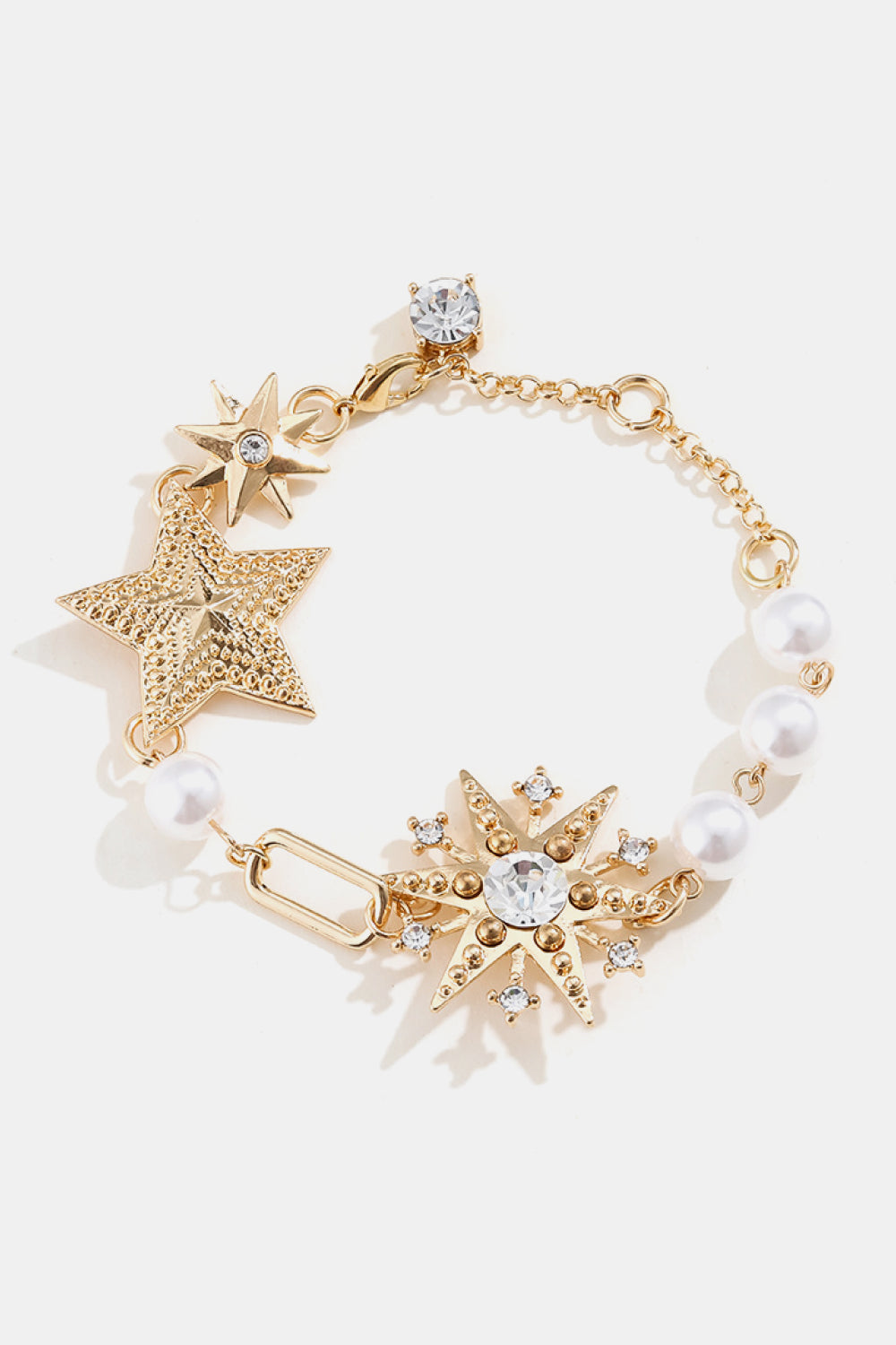 Synthetic Pearl Star Shape Alloy Bracelet REBECATHELABEL