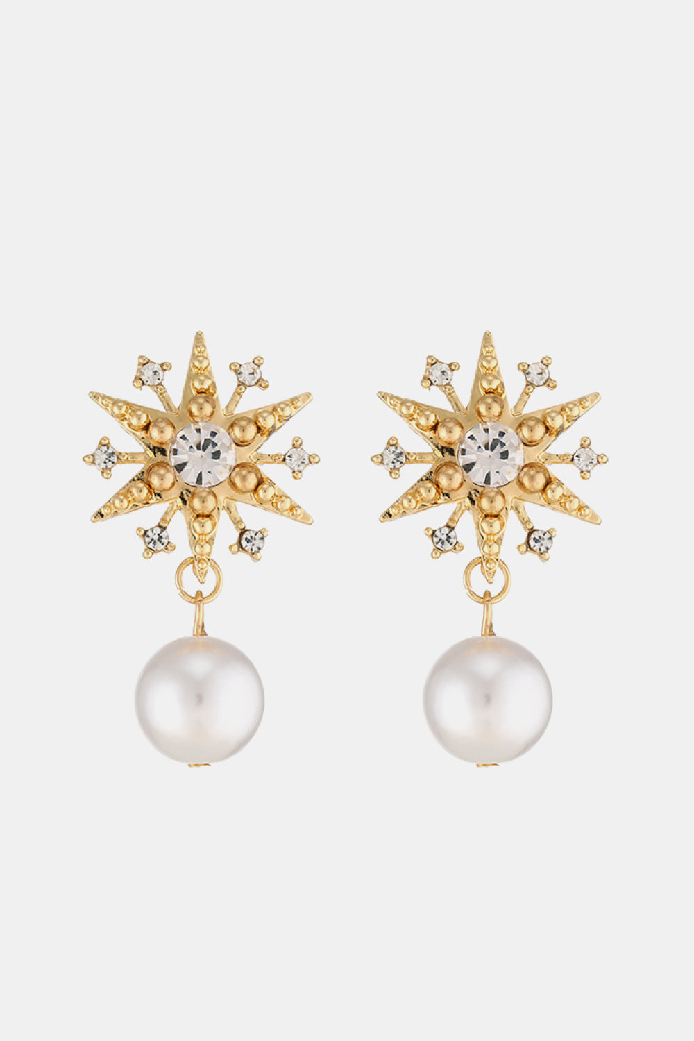 Synthetic Pearl Star Shape Alloy Earrings REBECATHELABEL