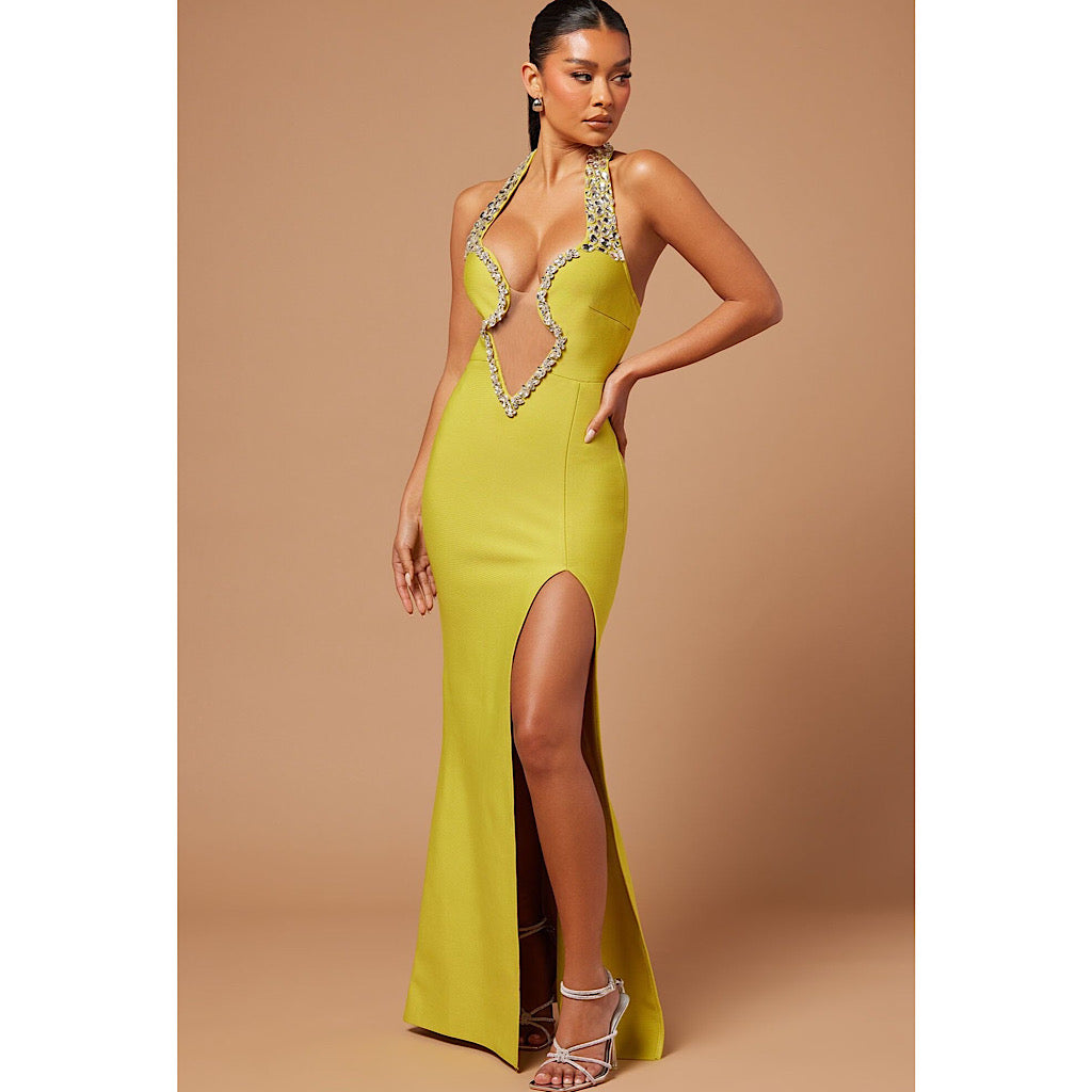 Tanishe diamonds bandage dress REBECATHELABEL