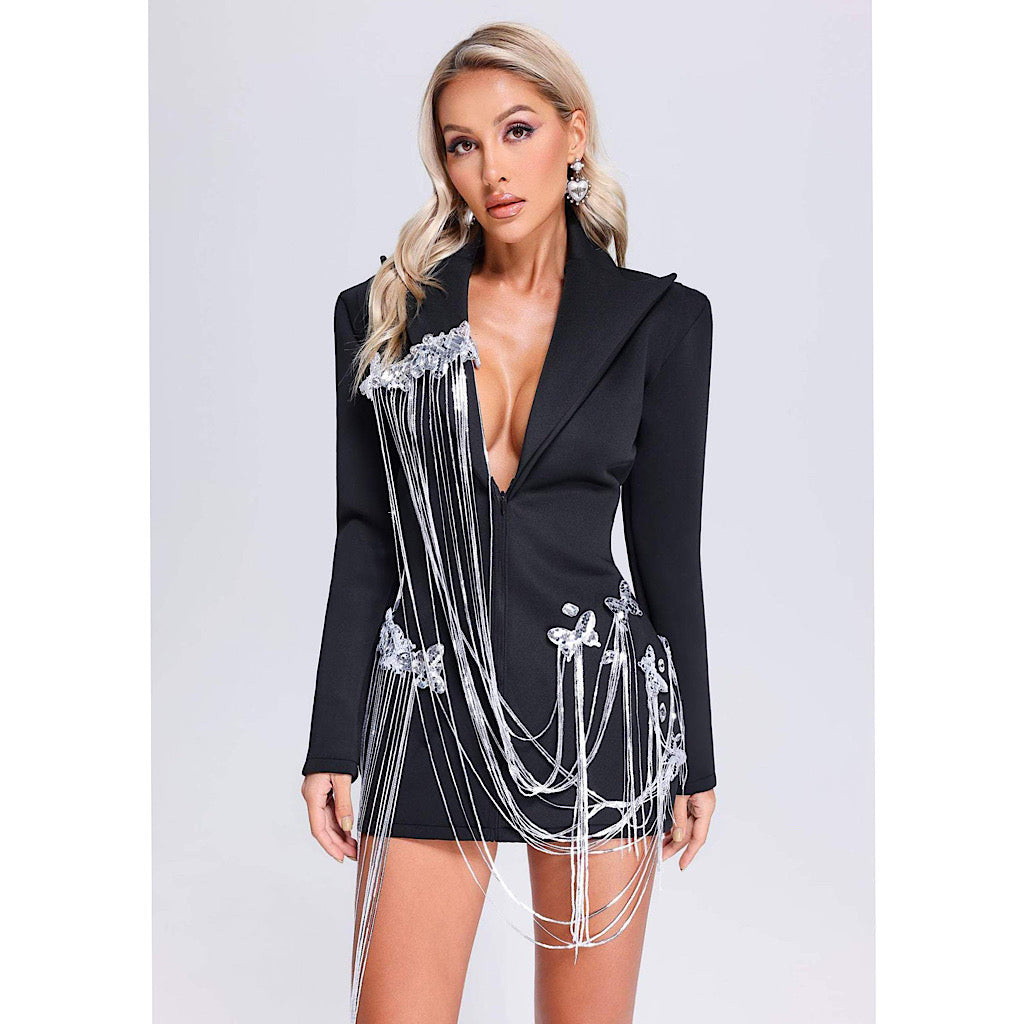 Tassel Blazer Dress REBECATHELABEL