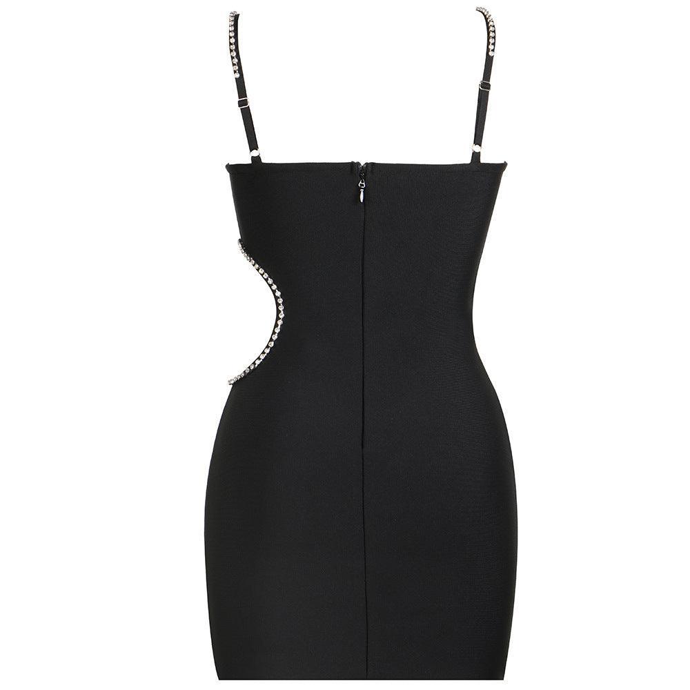 Tube Top Backless Hollow Out Cutout Chain Sheath Dress REBECATHELABEL