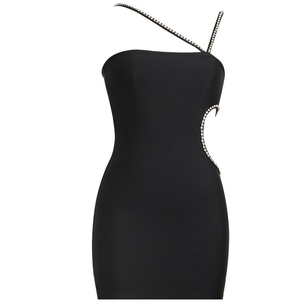 Tube Top Backless Hollow Out Cutout Chain Sheath Dress REBECATHELABEL