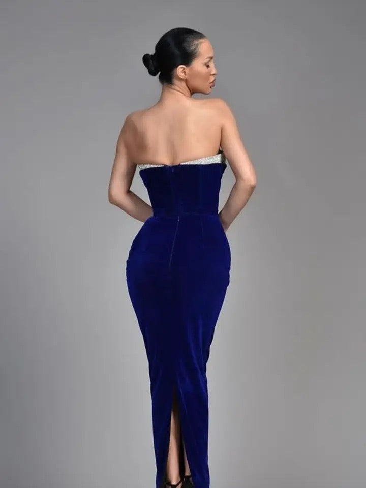 V-neck Sleeveless Backless Party Dress REBECATHELABEL