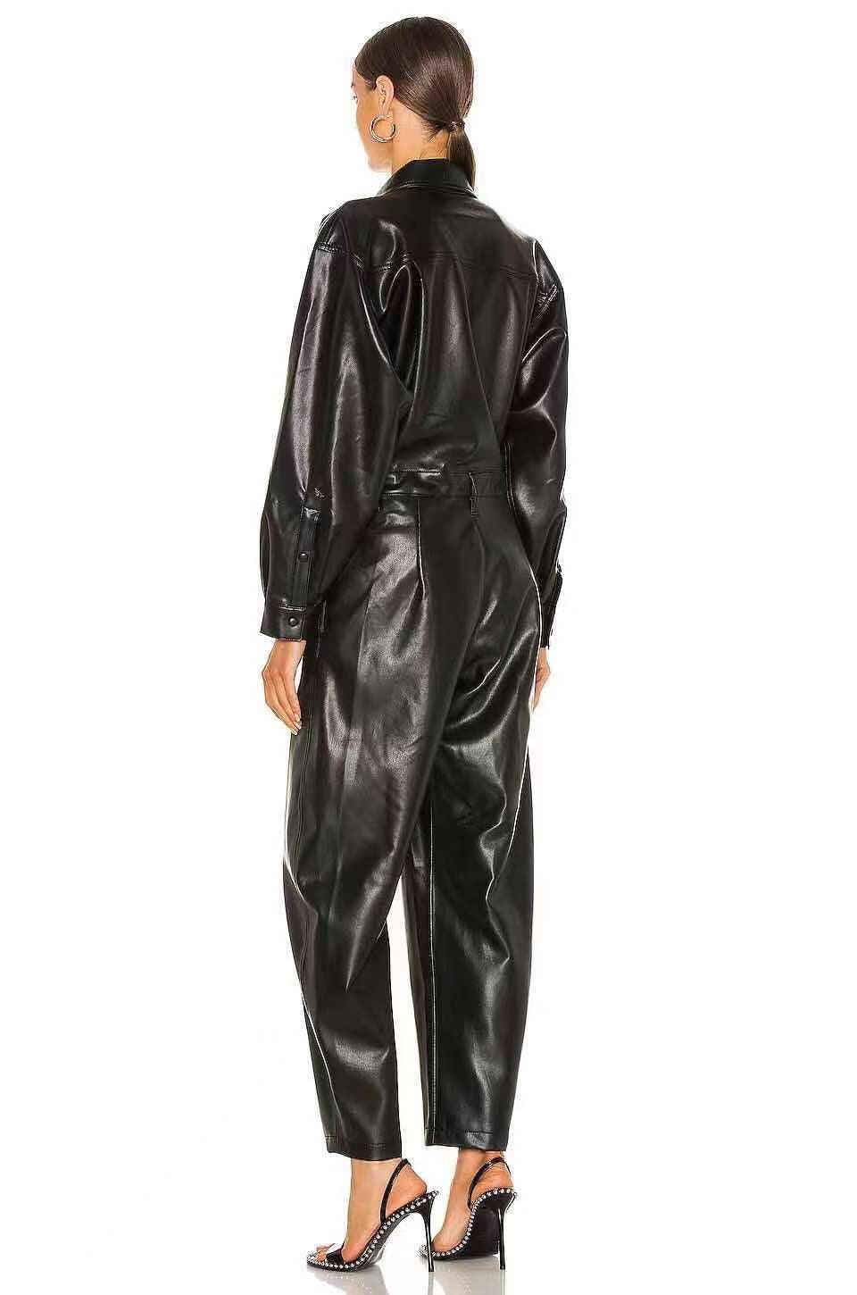 Vegan Leather jumpsuit REBECATHELABEL