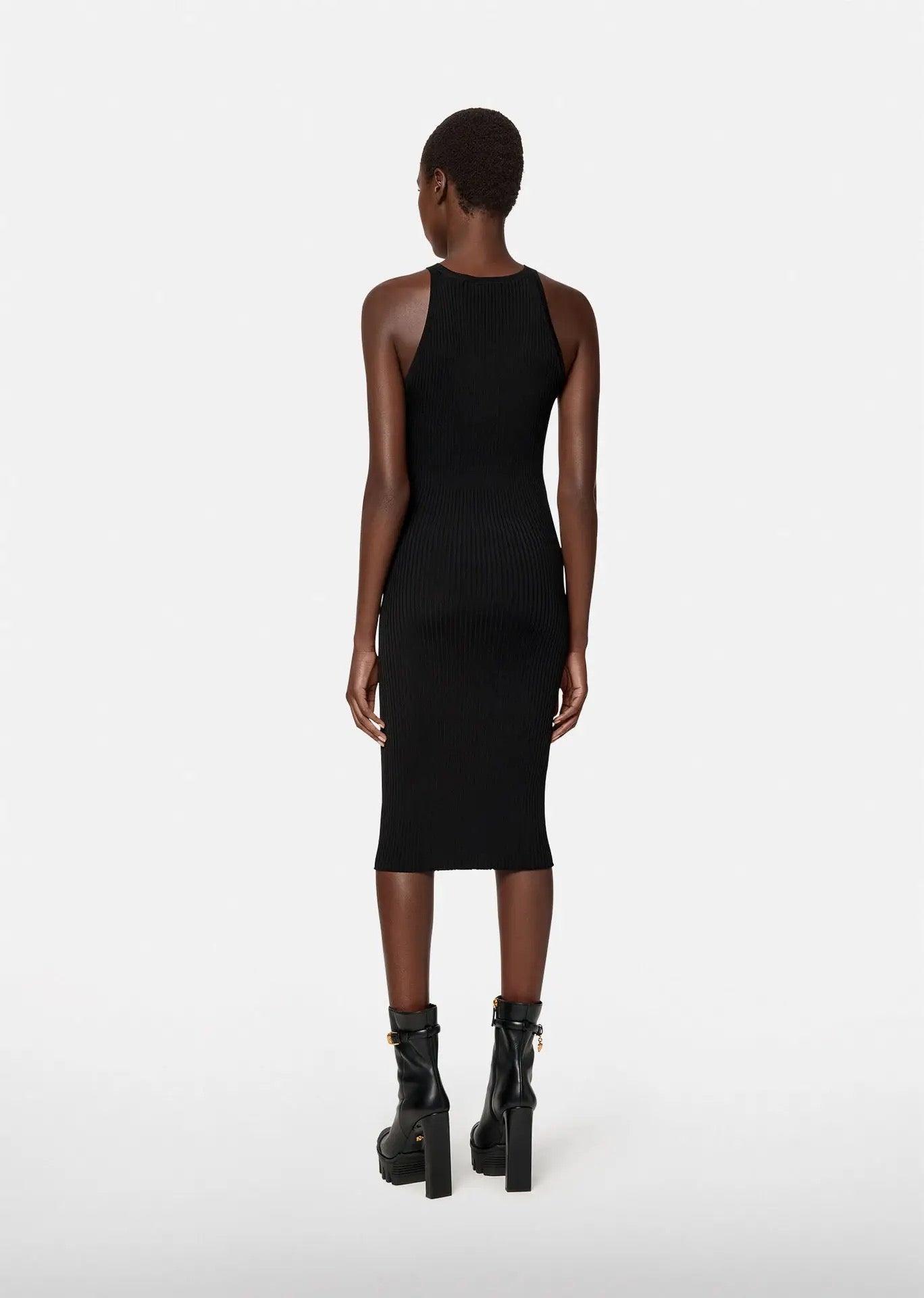 Versace Knit Cutout Ring Midi Dress REBECATHELABEL