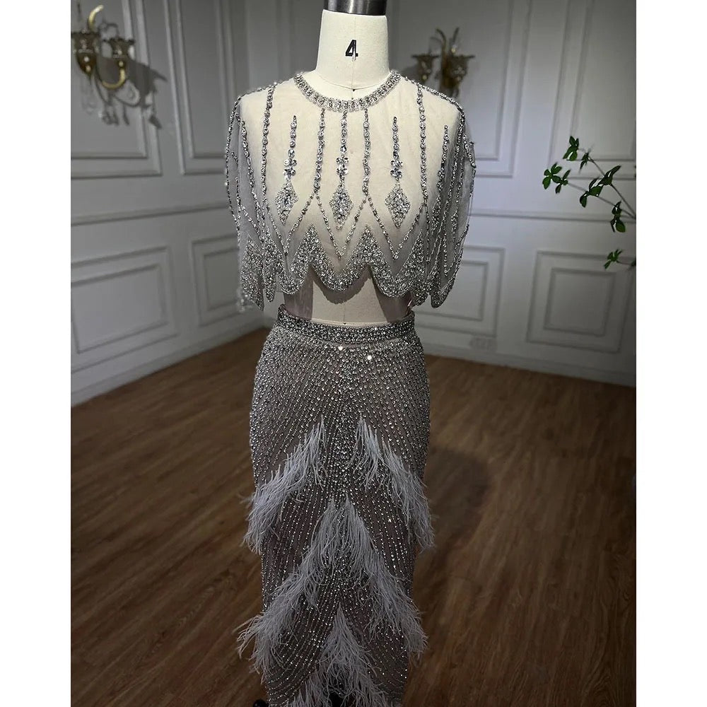 White Feathers skirt set REBECATHELABEL