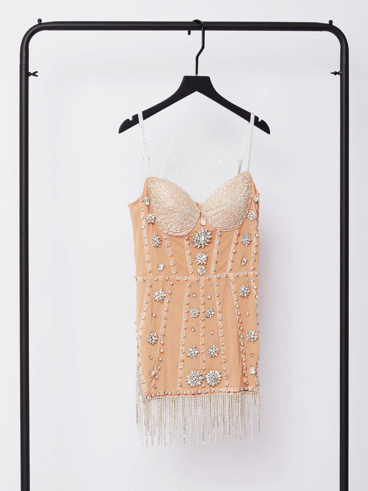 Yandy Embellished Mini Dress REBECATHELABEL