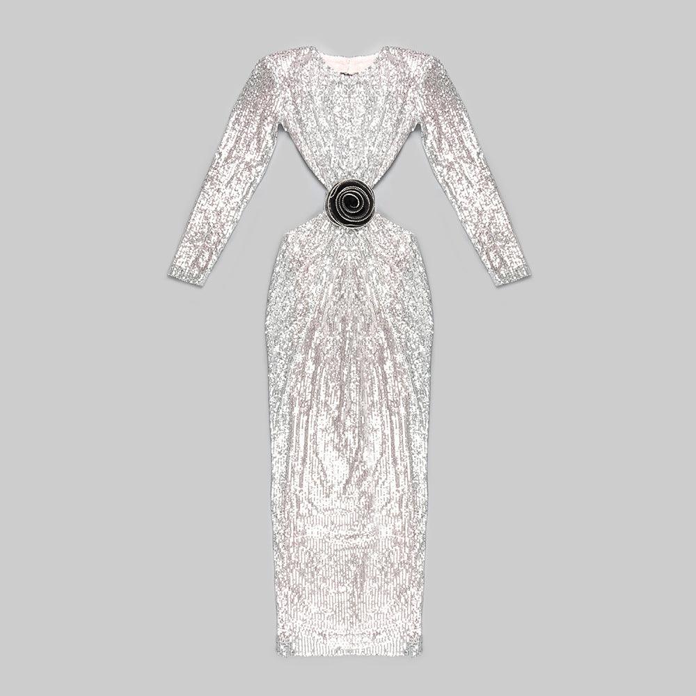 Zluta sequin dress REBECATHELABEL