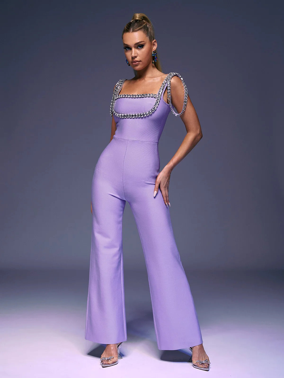 Kim Crystal Bandage Jumpsuit REBECATHELABEL